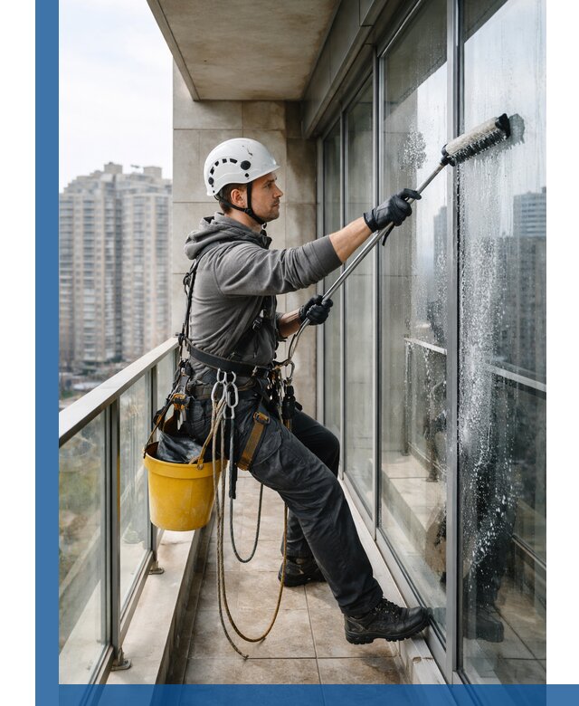 Профессиональная мойка балконного остекления в Березниках