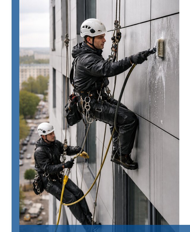 Профессиональная мойка фасада из композита в Березниках