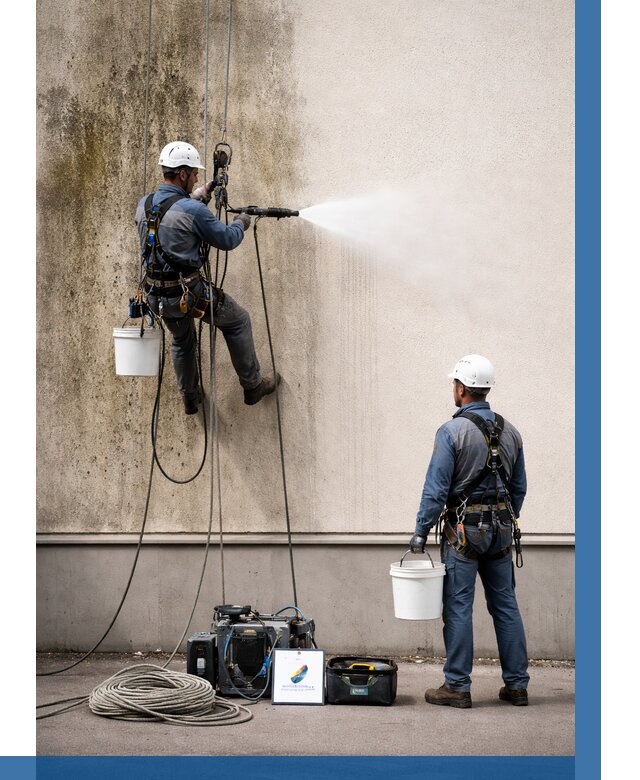 Очистка фасада от плесени в Березниках от 309 р. | ВЫСОТНИК-Брз