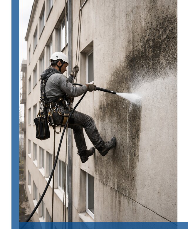 Профессиональная очистка фасадов от плесени в Березниках