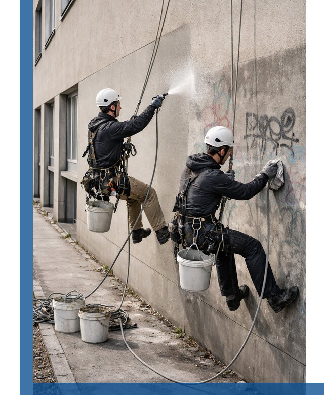 Антиграффити покрытие фасада с защитой от надписей в Березниках