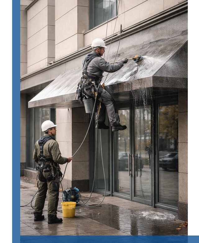 Профессиональная мойка козырьков и навесов в Березниках