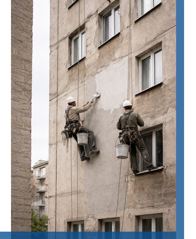 Косметический ремонт фасада в Березниках от 1133 р. | ВЫСОТНИК-Брз