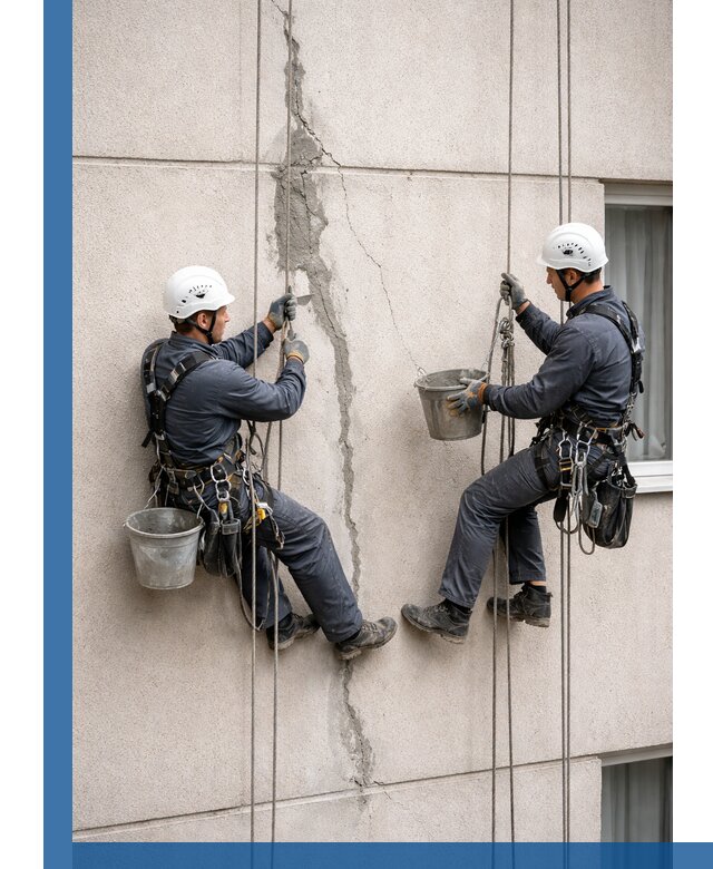 Заделка трещин на фасаде в Березниках с гарантийным ремонтом