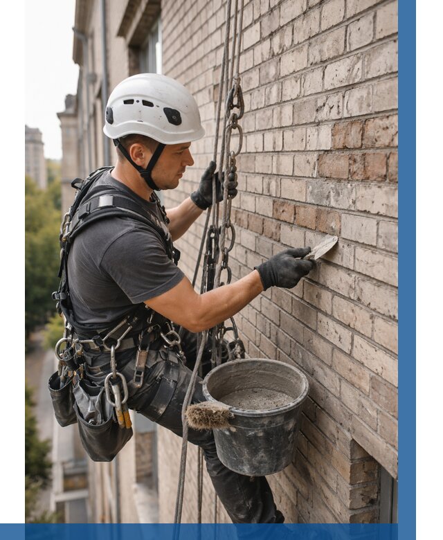 Ремонт кирпичной кладки фасада в Березниках от 1854 р. | ВЫСОТНИК-Брз