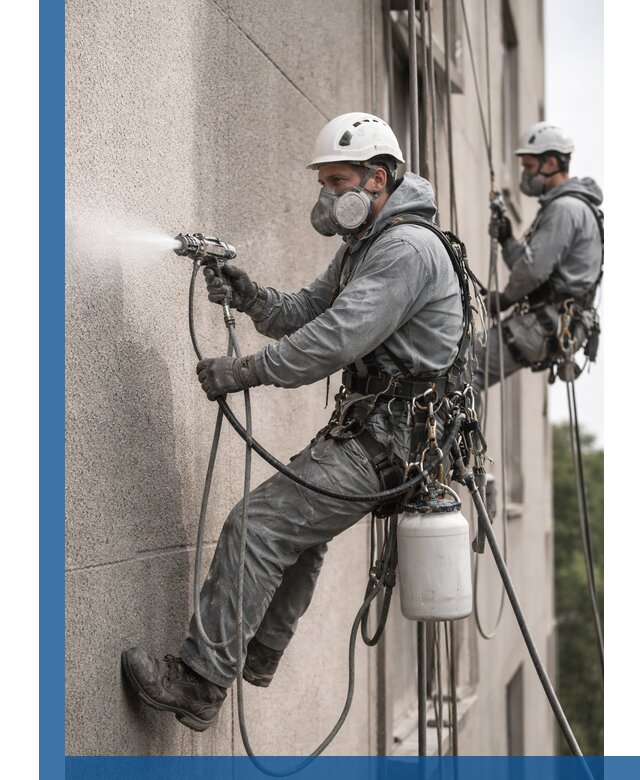 Безвоздушная покраска фасадов зданий в Березниках профессионально