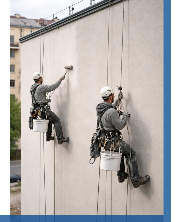 Покраска оштукатуренного фасада в Березниках от 330 р. | ВЫСОТНИК-Брз