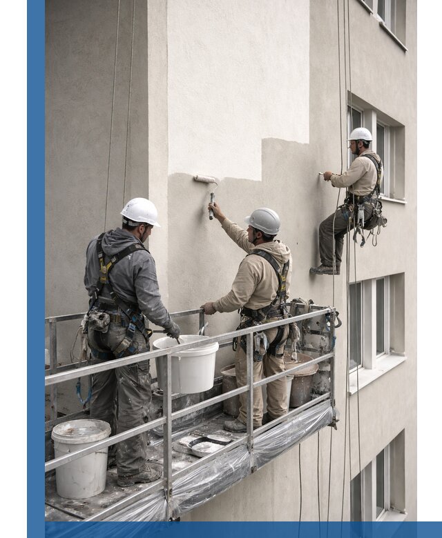 Покраска оштукатуренного фасада в Березниках под ключ с гарантией