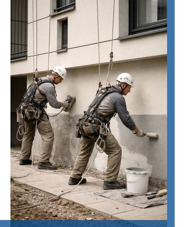 Окраска цоколя здания в Березниках от 463 р. под ключ | ВЫСОТНИК-Брз