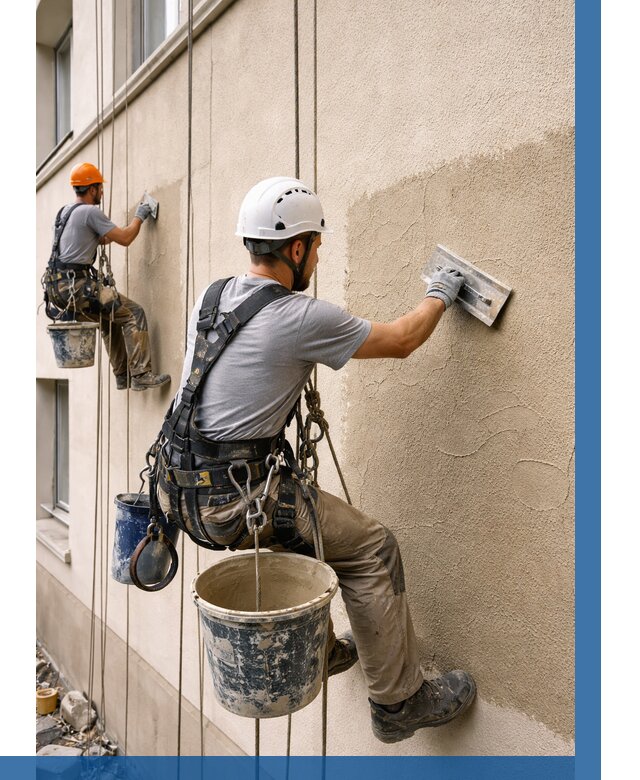 Декоративная штукатурка фасада в Березниках от 1236 р. | ВЫСОТНИК-Брз