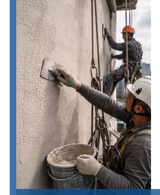Декоративная штукатурка фасада с утеплением и защитой в Березниках