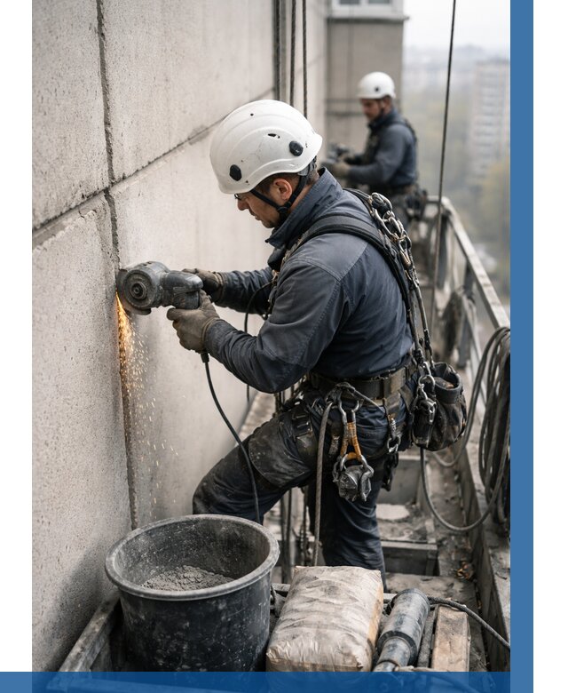 Штробление межпанельных швов в Березниках от 1236 р. | ВЫСОТНИК-Брз