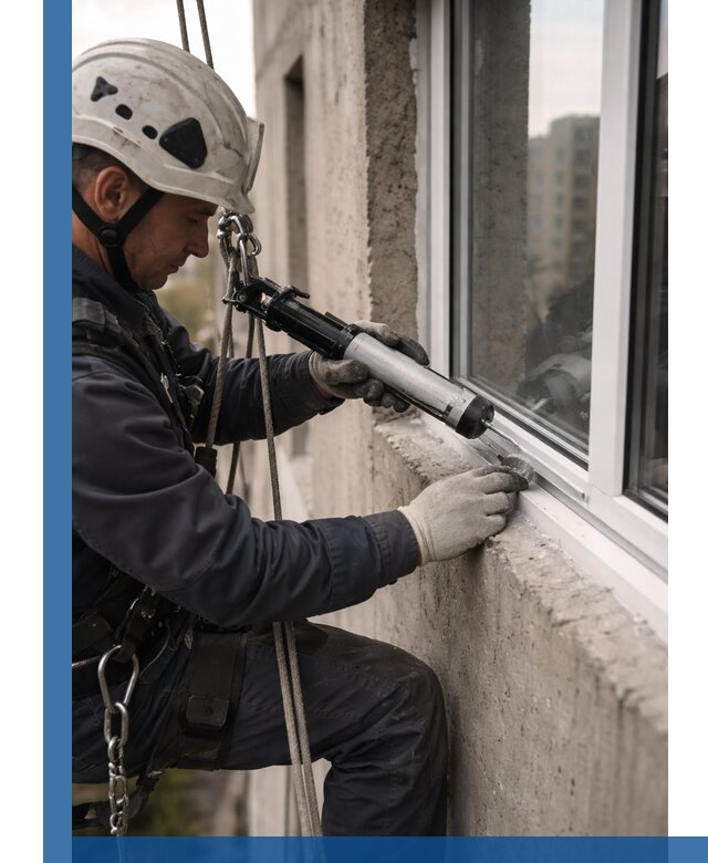 Герметизация оконных швов снаружи в Березниках профессионально