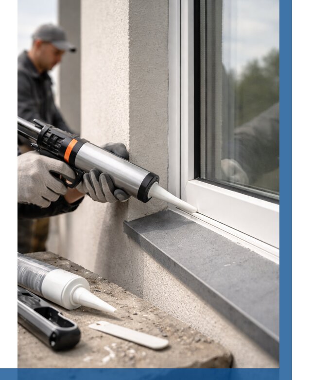 Герметизация монтажных швов окон в Березниках от 669 р. | ВЫСОТНИК-Брз