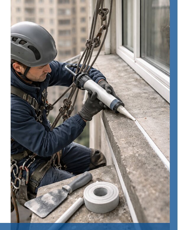 Герметизация балконного козырька в Березниках от 4635 р. | ВЫСОТНИК-Брз