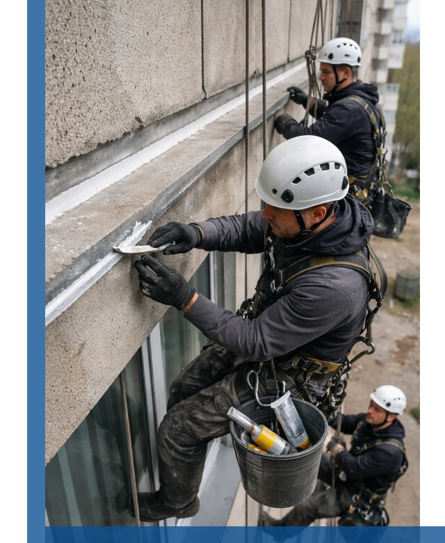 Герметизация примыкания балкона в Березниках под ключ с гарантией