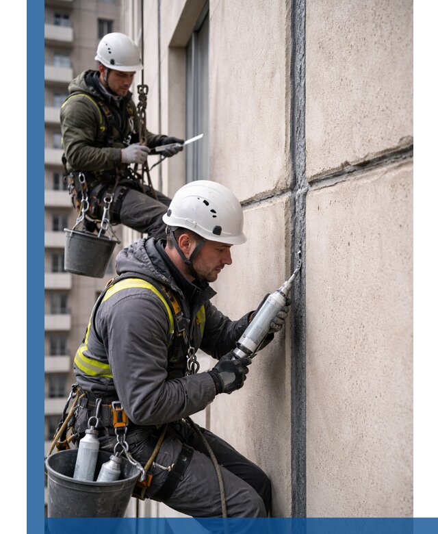 Герметизация деформационных швов фасада в Березниках качественно