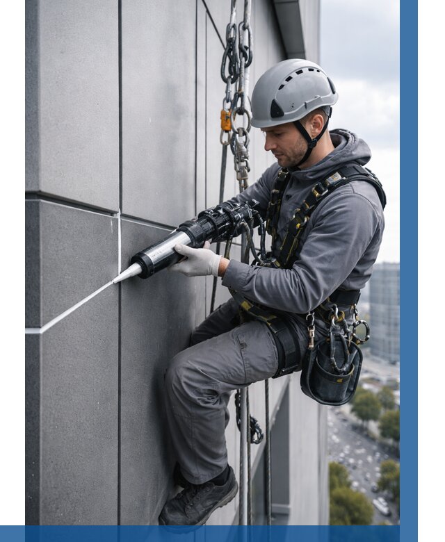 Герметизация стыков фасадных панелей в Березниках от 6694 р.| ВЫСОТНИК-Брз