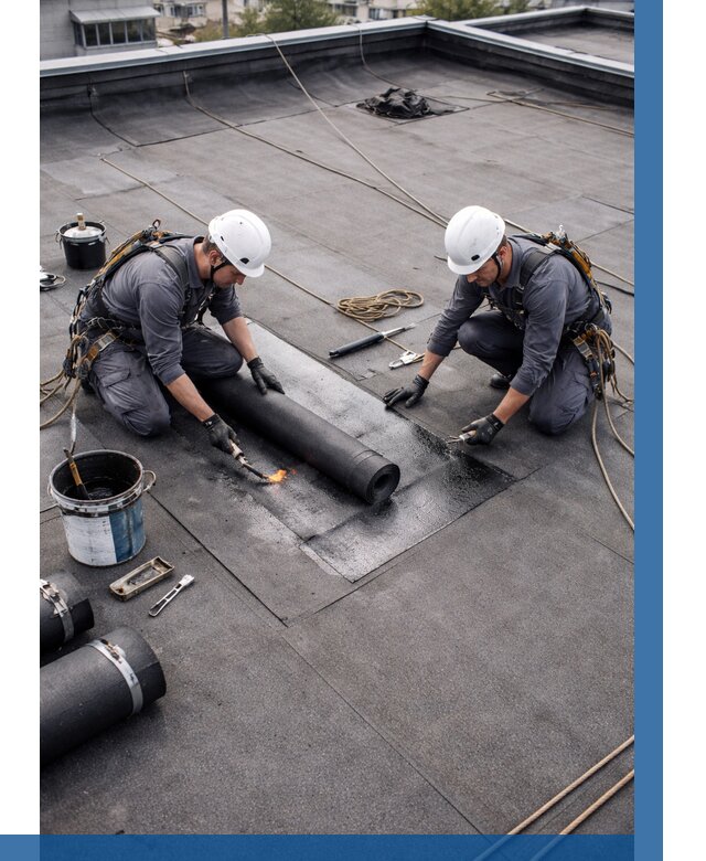 Ремонт мягкой кровли под ключ в Березниках от 721 р. | ВЫСОТНИК-Брз