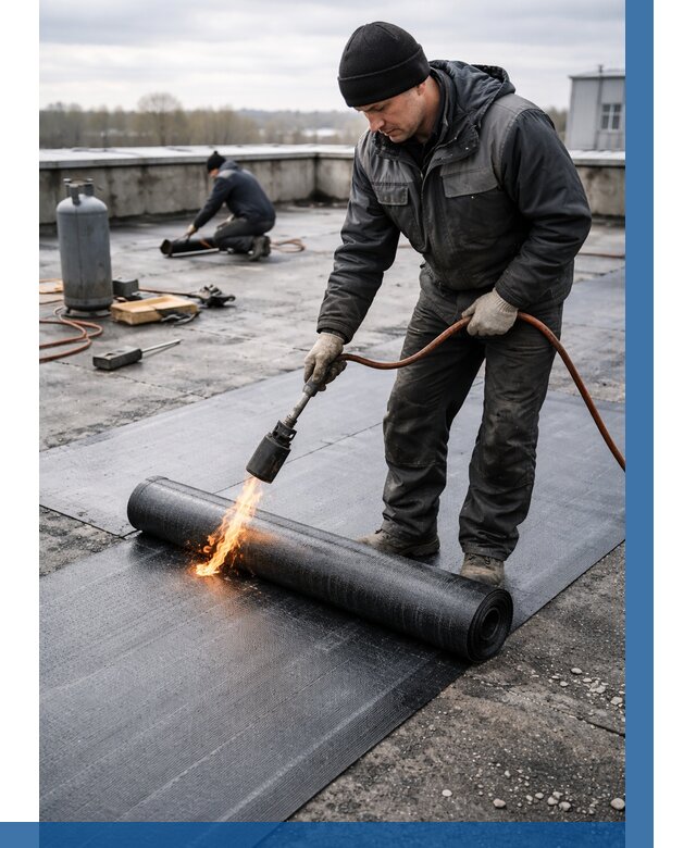 Ремонт наплавляемой кровли в Березниках от 721 р. | ВЫСОТНИК-Брз