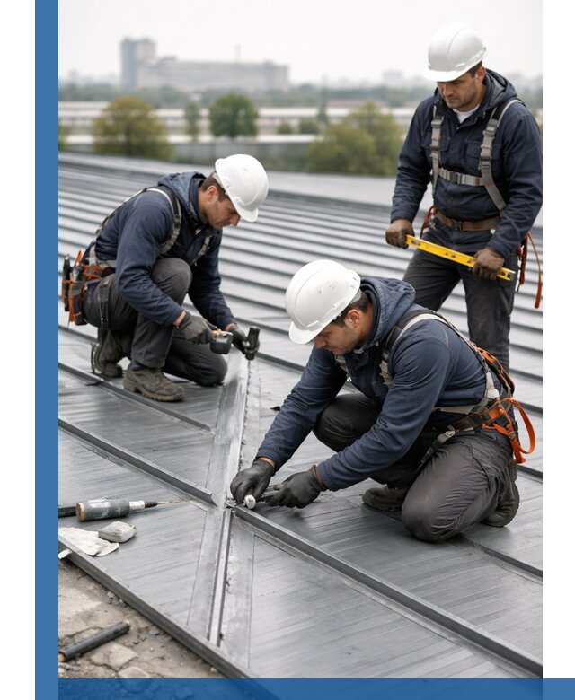 Ремонт фальцевой кровли в Березниках срочно и качественно