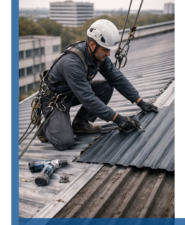 Ремонт профнастила на кровле в Березниках, работы под ключ