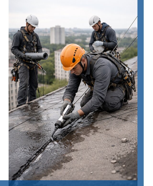 Устранение протечек кровли в Березниках от 12359 р. | ВЫСОТНИК-Брз