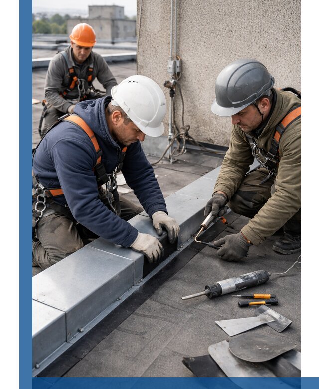 Ремонт кровельных примыканий в Березниках профессионально