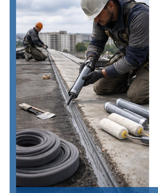 Герметизация швов кровли в Березниках с гарантией герметичности
