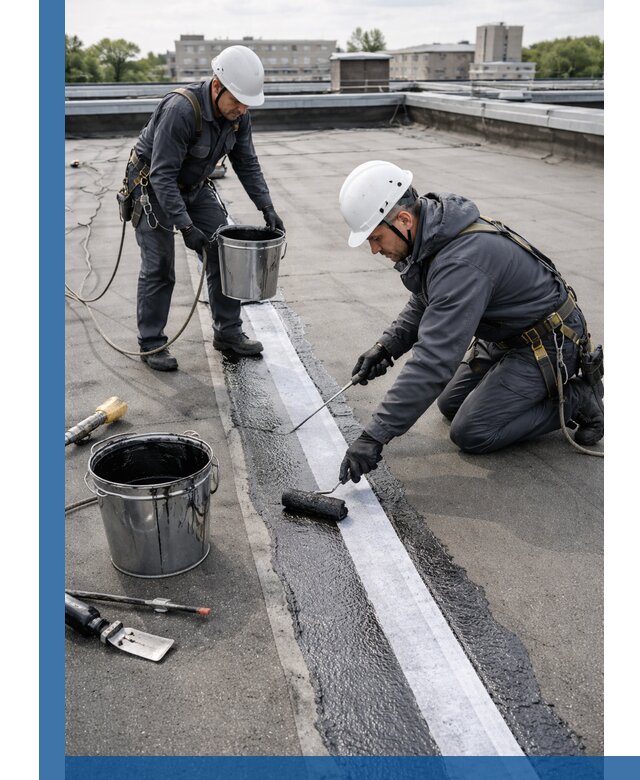 Гидроизоляция кровли мастикой в Березниках надежная защита