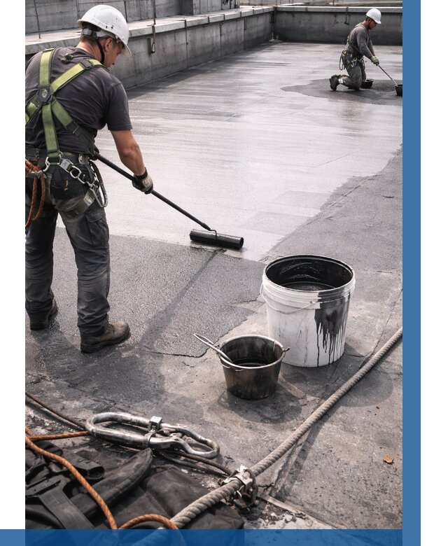 Гидроизоляция кровли жидкой резиной в Березниках от 515 р. | ВЫСОТНИК-Брз