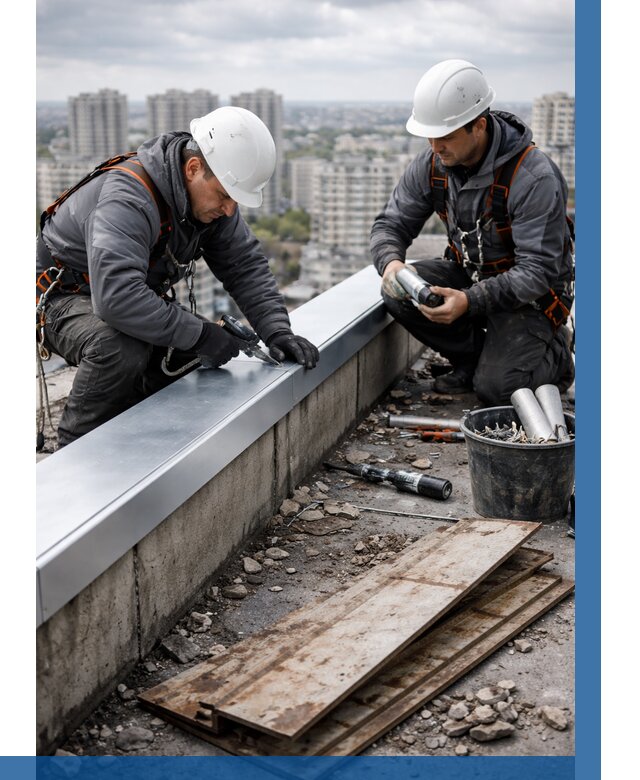 Замена парапетных крышек под ключ в Березниках от 1236 р. | ВЫСОТНИК-Брз