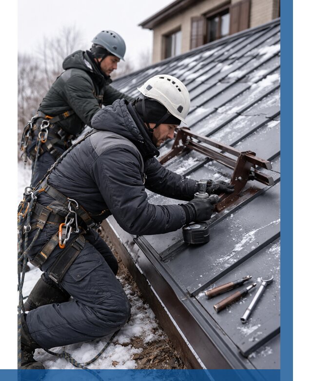 Монтаж снегозадержателей в Березниках от 463 р. | ВЫСОТНИК-Брз