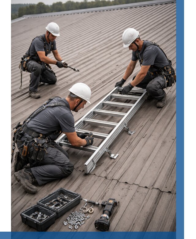 Монтаж кровельной лестницы в Березниках от 4635 р. | ВЫСОТНИК-Брз