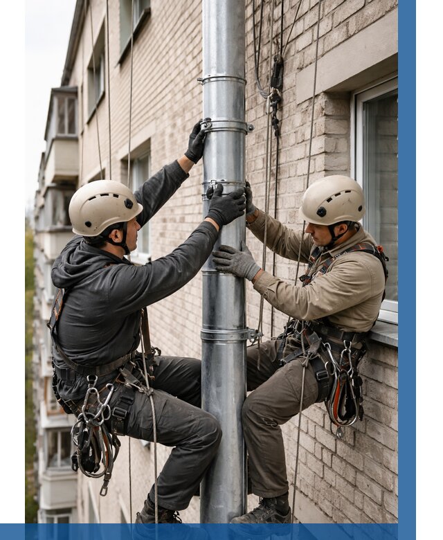 Замена водосточных труб в Березниках от 6694 р. | ВЫСОТНИК-Брз