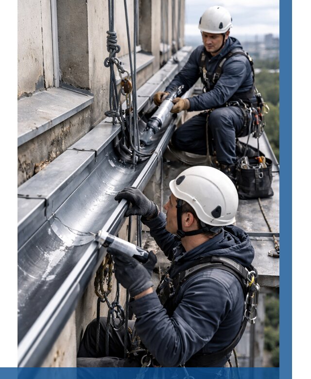 Ремонт водосточных желобов в Березниках от 6694 р. | ВЫСОТНИК-Брз