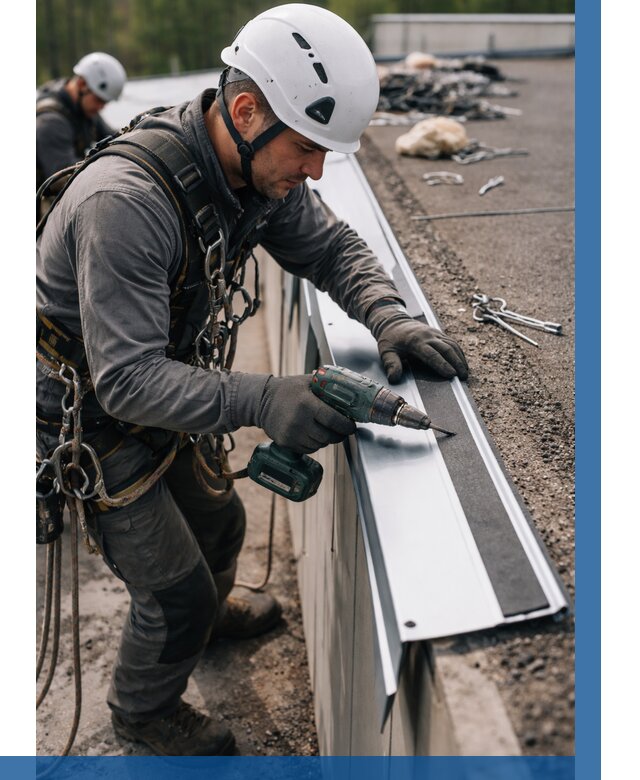 Монтаж капельника на кровле в Березниках от 309 р. | ВЫСОТНИК-Брз