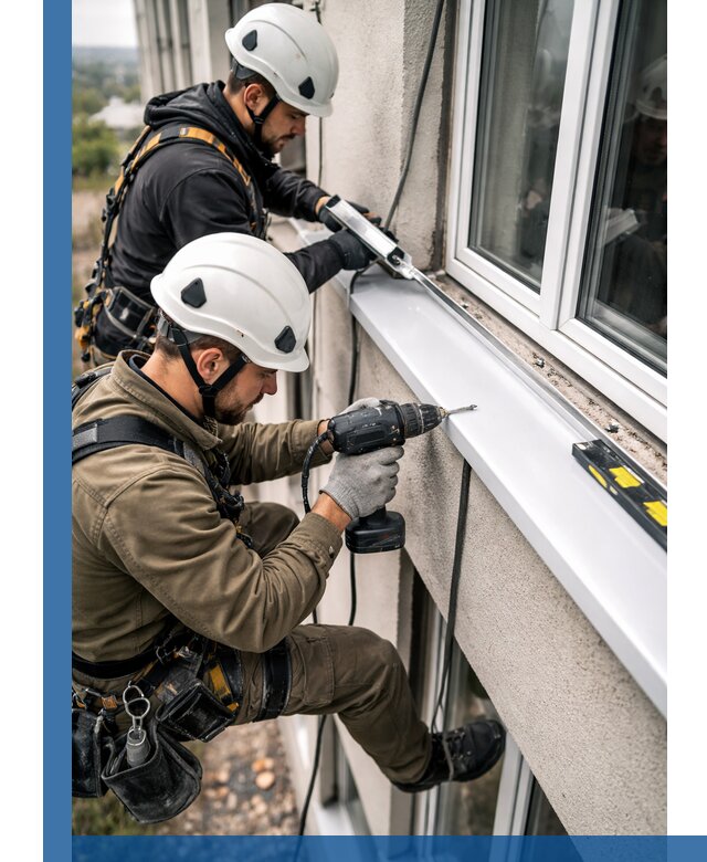 Профессиональный монтаж оконных отливов и отведения воды в Березниках
