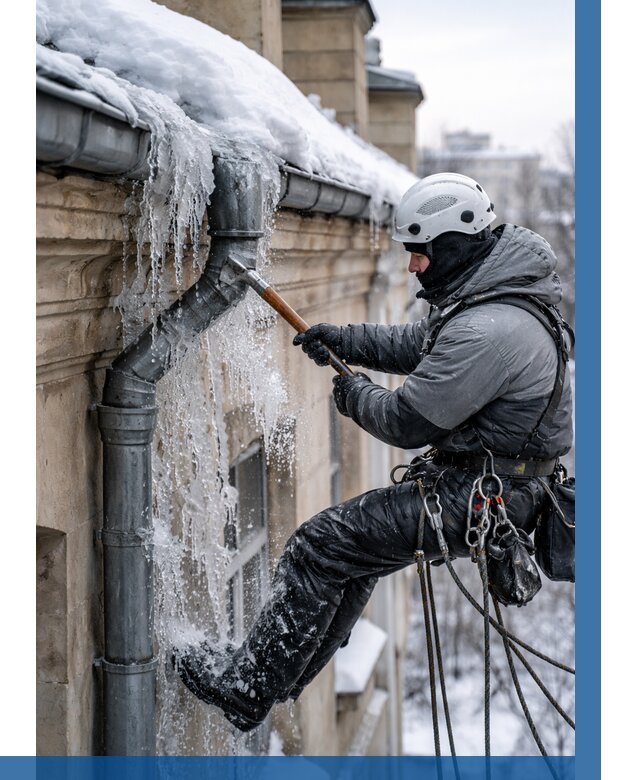 Очистка водостоков от льда в Березниках от 3605 р. | ВЫСОТНИК-Брз