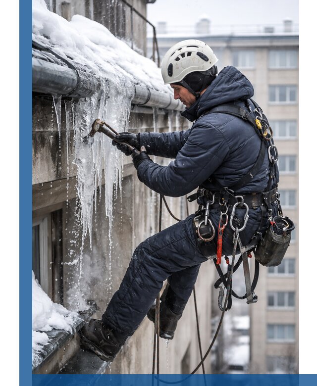 Удаление наледи и чистка водостоков в Березниках оперативно и безопасно
