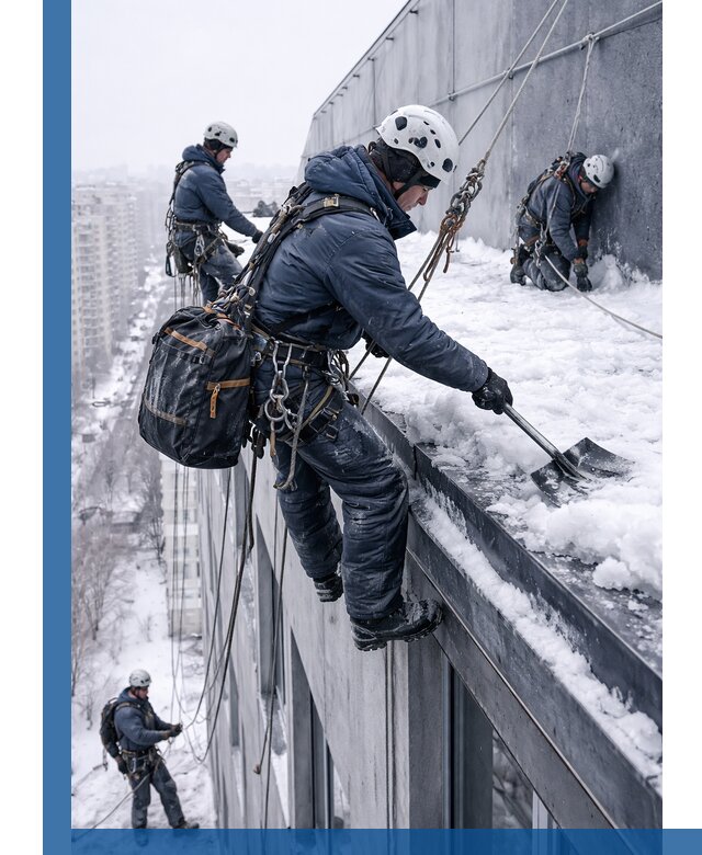 Абонентское обслуживание кровли зимой в Березниках регулярный уход