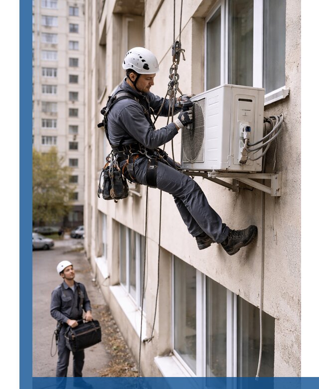 Демонтаж внешнего блока кондиционера в Березниках профессионально