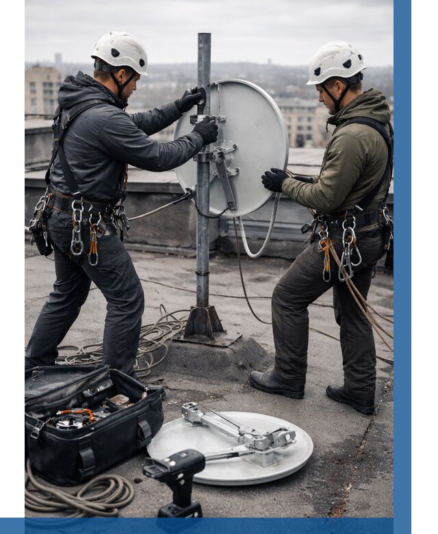 Демонтаж антенн на крыше в Березниках от 4635 р. | ВЫСОТНИК-Брз