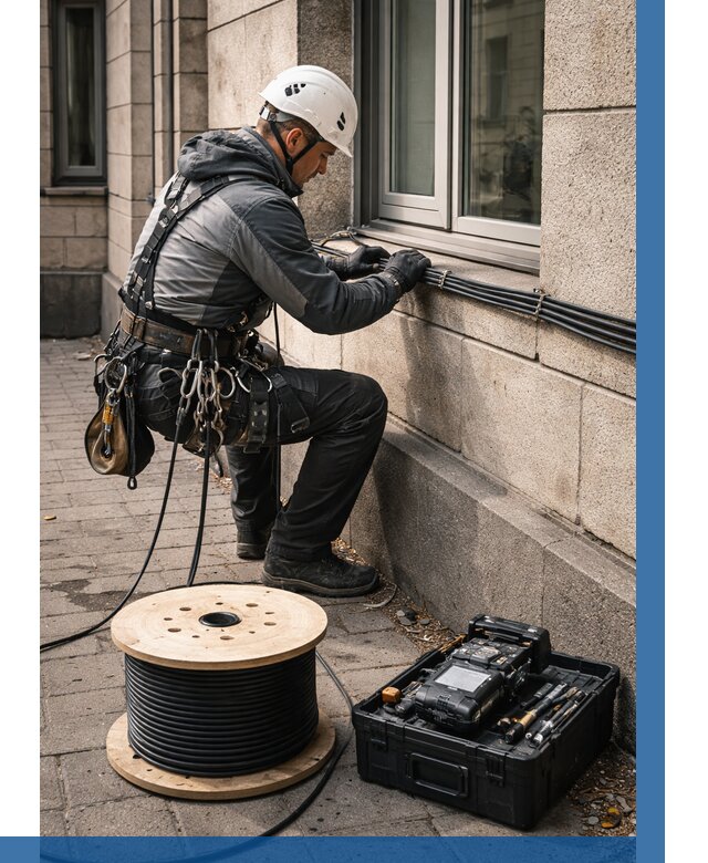 Прокладка оптоволоконного кабеля в Березниках от 824 р. | ВЫСОТНИК-Брз