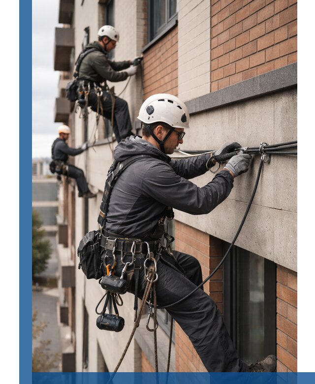 Крепление кабеля на фасаде монтаж и крепеж в Березниках