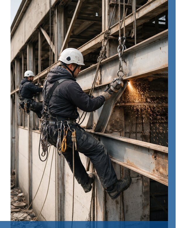 Демонтаж металлоконструкций на высоте в Березниках от 6694р. |ВЫСОТНИК-Брз