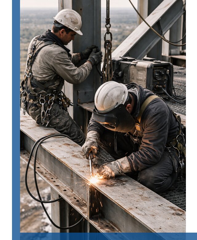 Высотные сварочные работы в Березниках для промышленных объектов