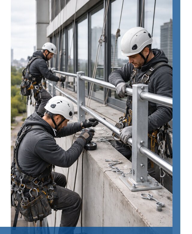 Монтаж ограждений на высоте в Березниках, от 1236 р. | ВЫСОТНИК-Брз