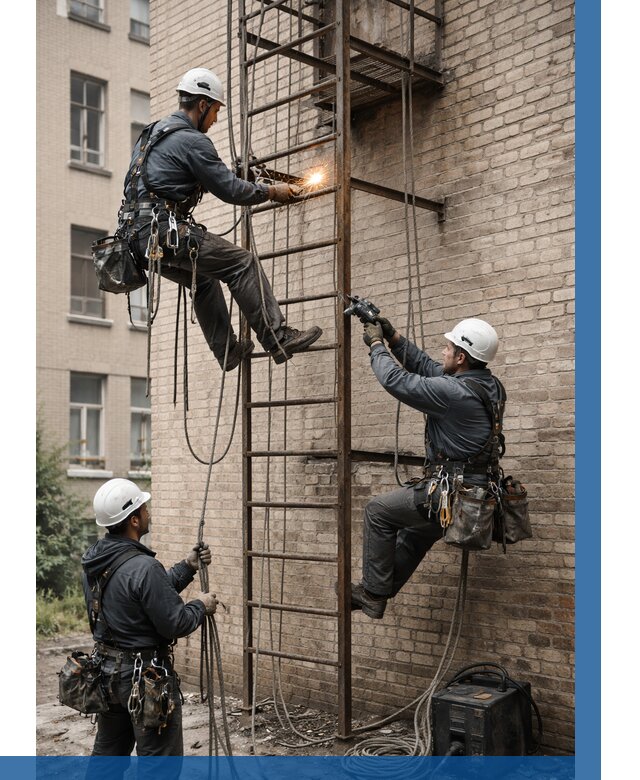 Ремонт пожарной лестницы в Березниках от 7724 р. | ВЫСОТНИК-Брз