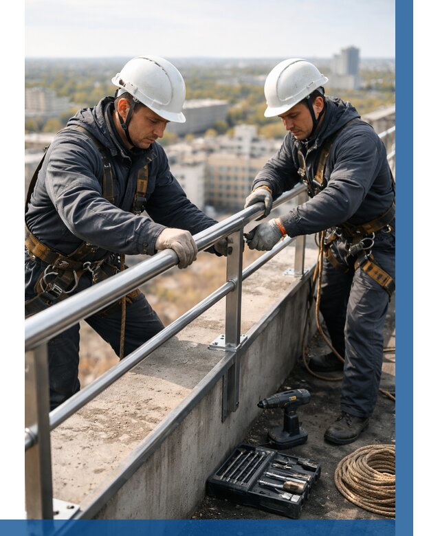 Монтаж перил на высоте в Березниках от 2575 р. | ВЫСОТНИК-Брз